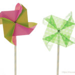 ダイソーの折り紙ブック⑥ おもちゃおりがみ 風車